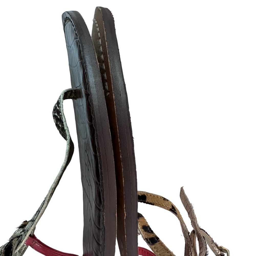Sam Edelman Women's Snakeskin and Cheetah Print Gigi Thong Sandal Size 10 - Picture 10 of 11